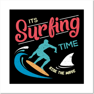 Colorful Surfer Logo Posters and Art